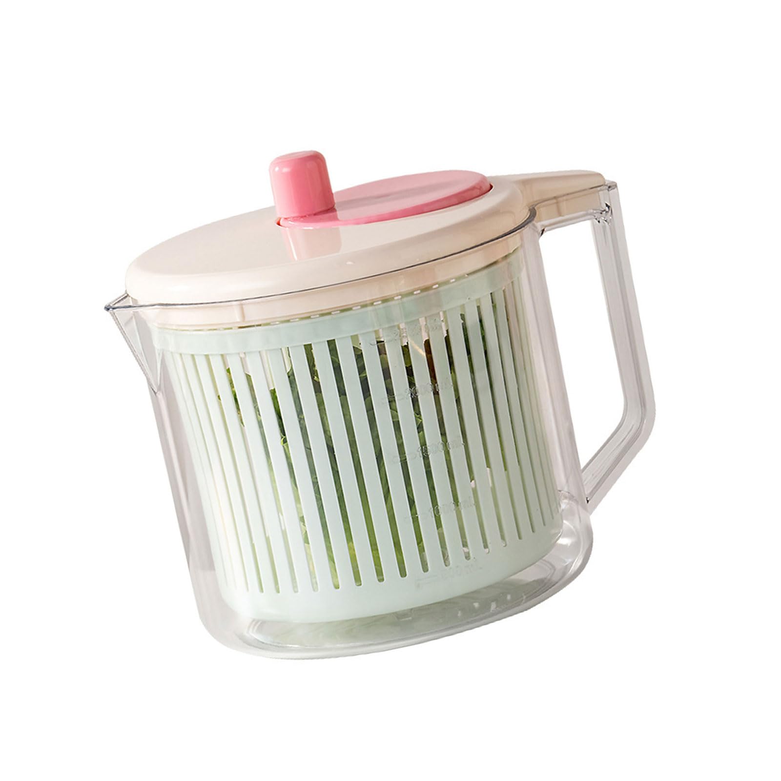 Ekoama Modern Salad Spinner And Vegetable Dryer Dehydrator Drain Basket with Handle Kitchen Supplies