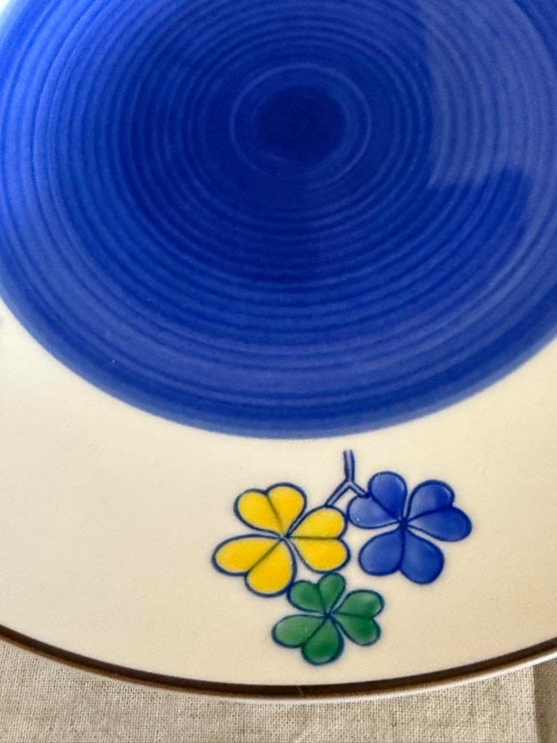 深川製磁 高級ライン 百年庵 大皿 豆彩草葉文 1枚 木箱入り