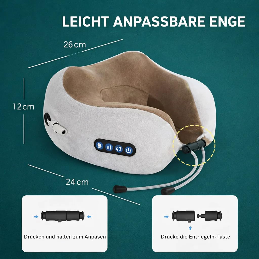 Mediventa NeckFlow gegen Nackenschmerzen – Elektrisches Massage Nackenkissen mit Wärme(x1)