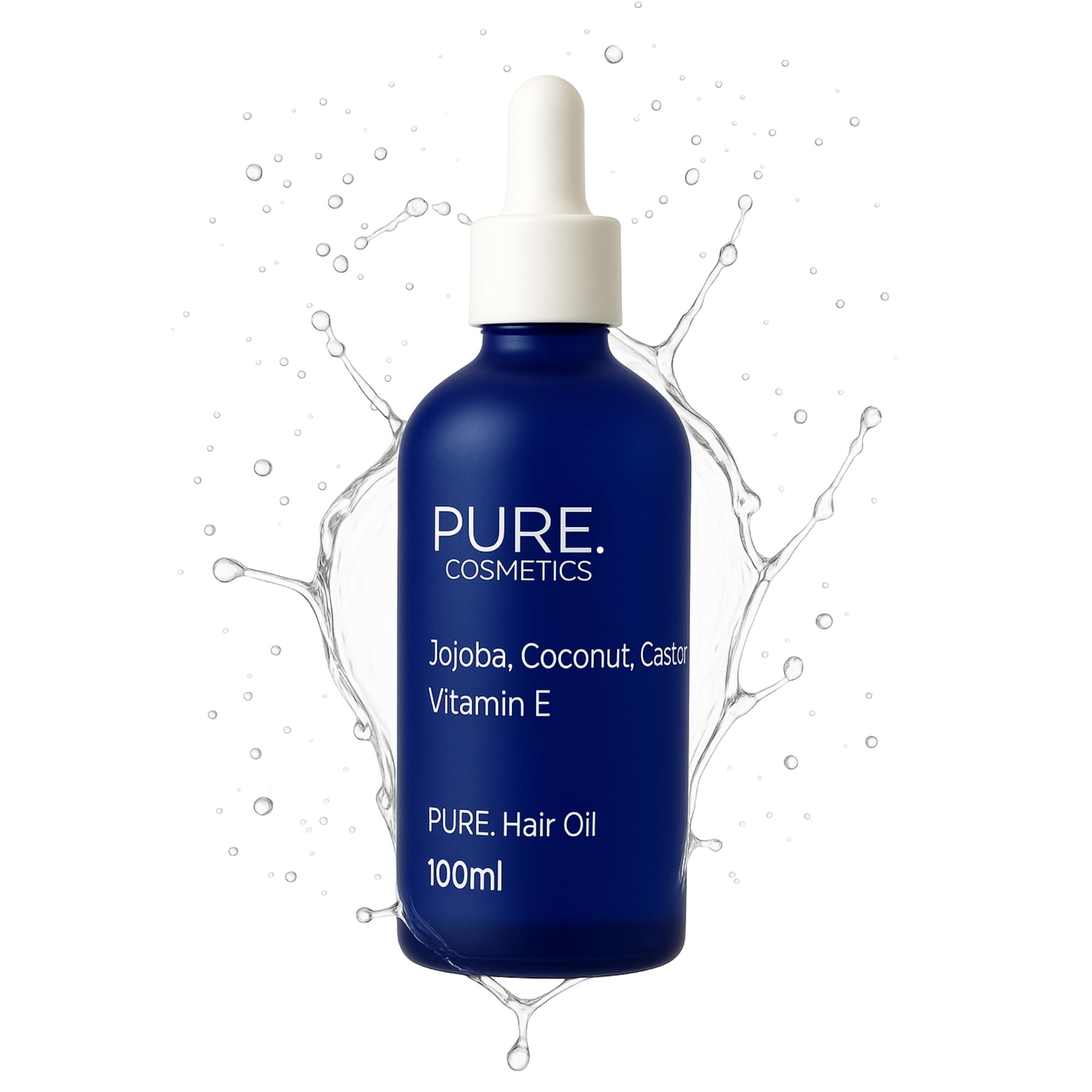 PURE. Scalp & Hair Oil, Repair Treatment with Castor, Jojoba, Coconut & Vitamin E