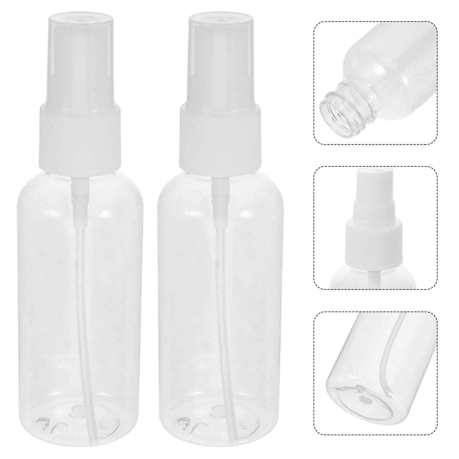 100 Stück Reise Sprühflaschen Klar Nachfüllbare Parfümzerstäuber Mini Feiner Nebel Ergonomisch für Kosmetik Parfüm Toner Flüssigkeiten Transparent