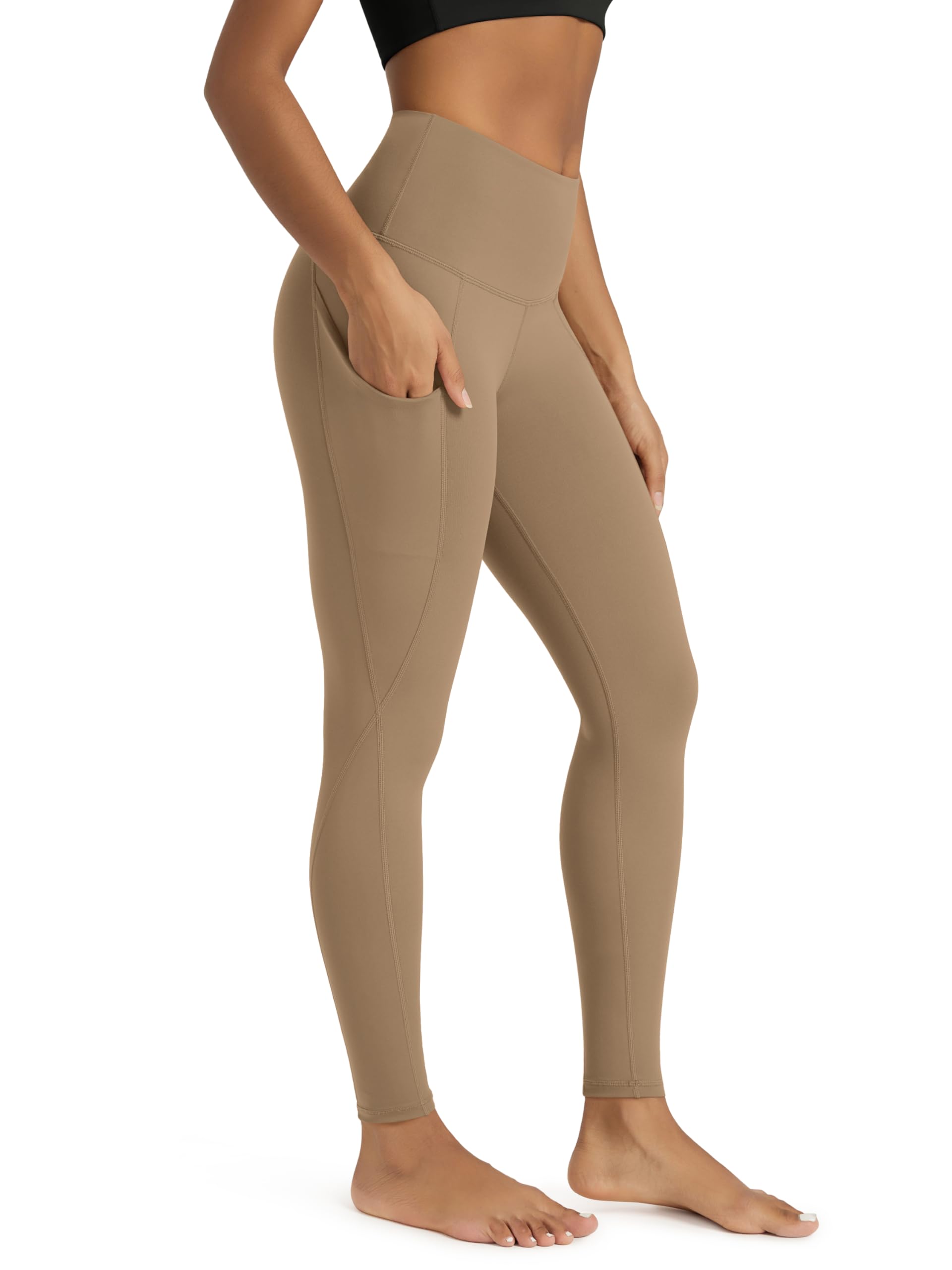 ODODOS Women's High Waisted Yoga Leggings with Pockets, Tummy Control Non See Through Workout Athletic Running Yoga Pants