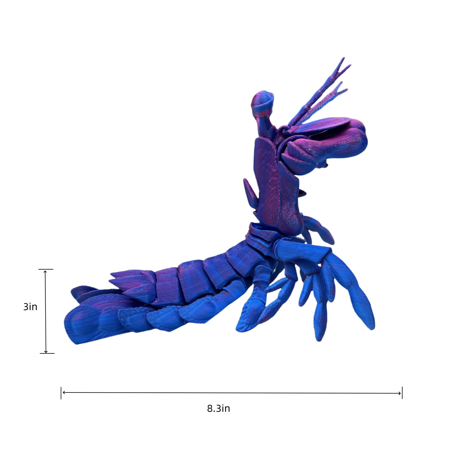 3D Modliszka Krewetka Fidget Zabawka, Wonder Creature Dekoracja Domowego Biura