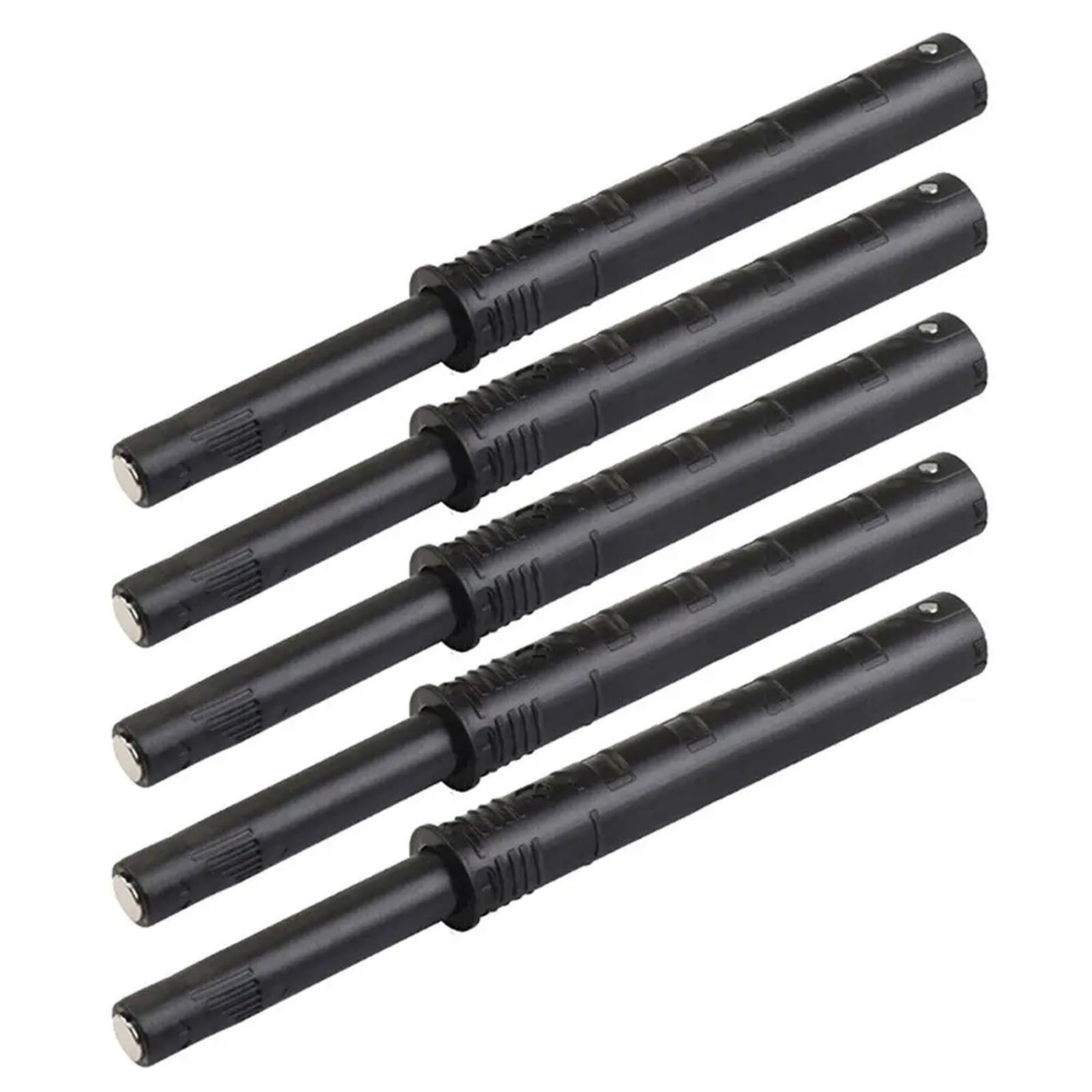 Cnyuon Black 14Pcs Kitchen Cabinet Catches Magnetic Door Stop Closer Drawer Soft Quiet Damper Buffer Push To Open System Furniture Hardware(Black)