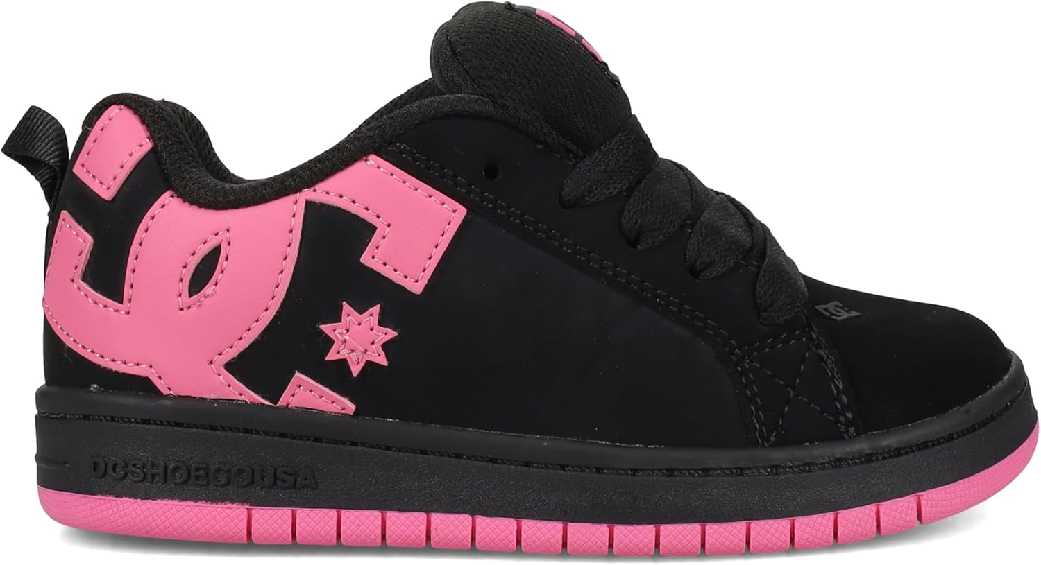 DC Unisex-Child Court Graffik Low Top Skate Shoe Sneaker, Black/Pink, 13 M M US Big Kid - Image 6