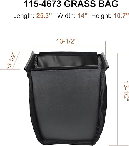 Vista 2 de 115-4673 Conjunto de bolsa de césped, compatible con Toro 59312 Bag Kit 2009 RWD 2009 RWD 22 pulgadas, cortacésped reciclador, se adapta a modelos