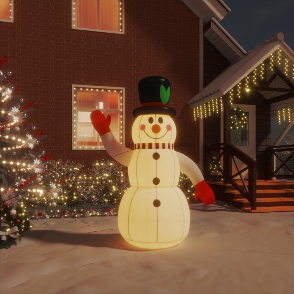 Generico Pupazzo di Neve Gonfiabile con LED 120 cm,Decorazioni Natalizie,Luci di Natale-345363