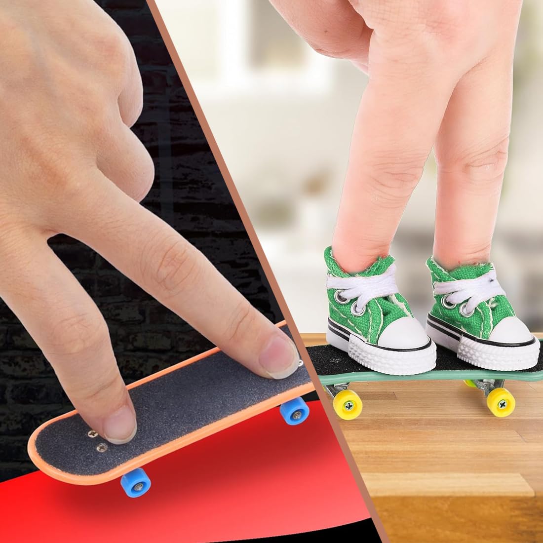 Finger Skateboard, Skateboard à Doigts, Mini Skateboard Set Avec Patins