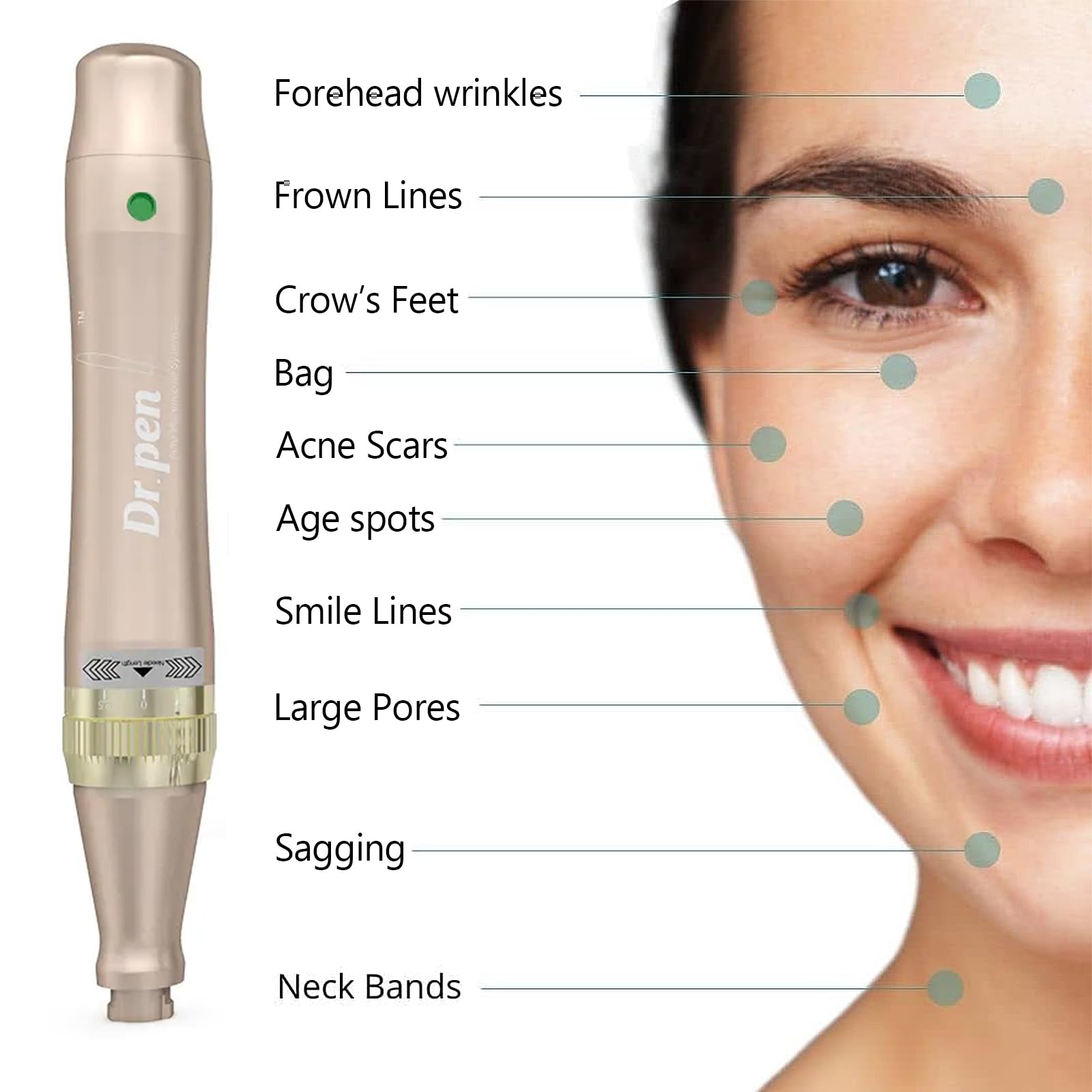 Penna Microneedling Wireless Professionale Ultima M5, Macchina Autentica per Microneedling Elettrico a Micro Microneedling - Cartucce di Ricambio 2Pz 12Pin (0.25mm)