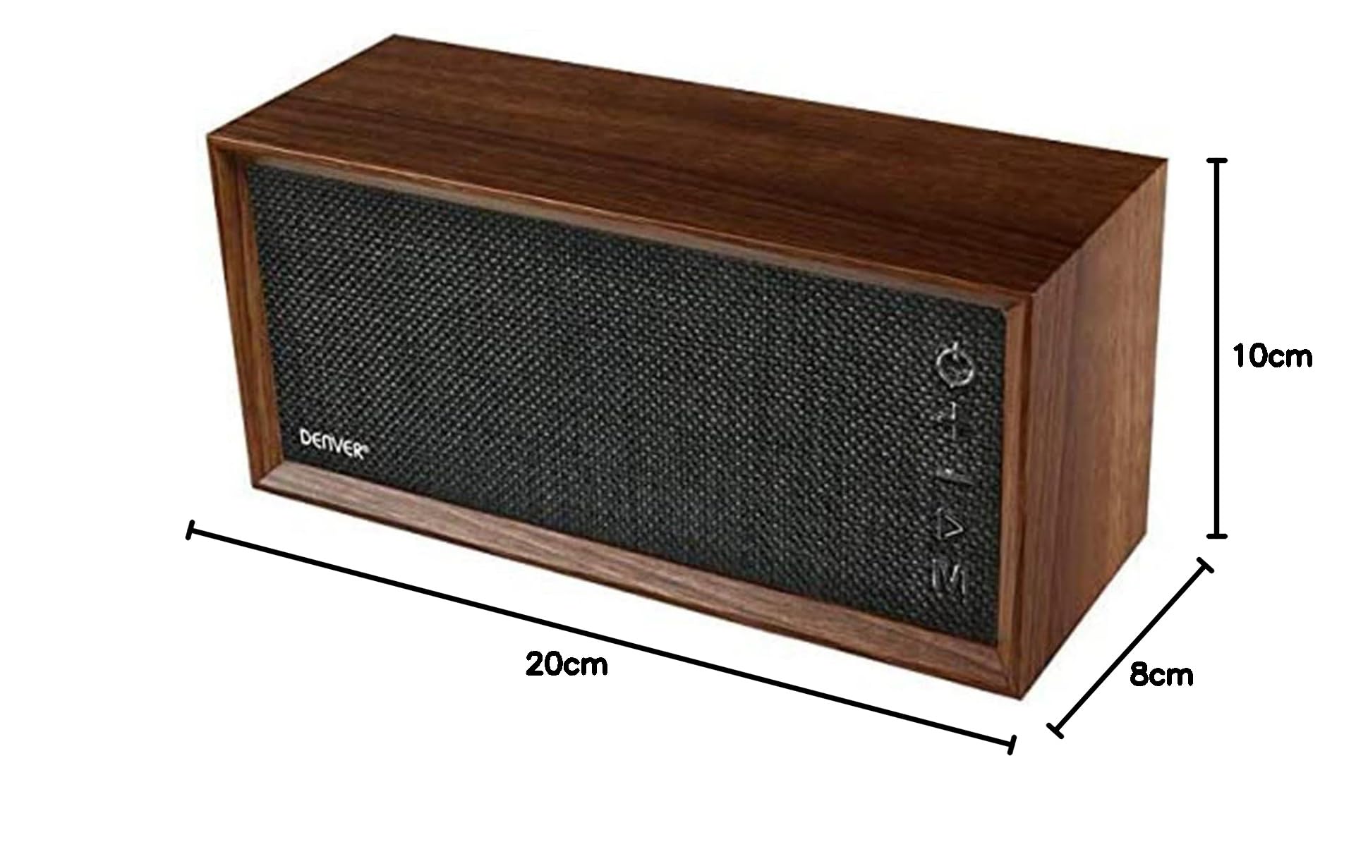 Denver BTS-210GREY Enceinte Portable 10 W Enceinte Portable stéréo Marron, Gris BTS-210GREY, 10 W, avec Fil &sans Fil