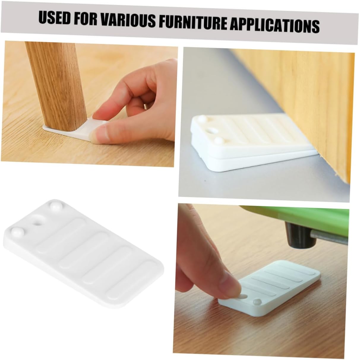 12pcs Adjustable Furniture Leveling Shims Plastic Shims for Table and Cabinet Stabilization Multi-Functional Door Stopper for Uneven Surfaces