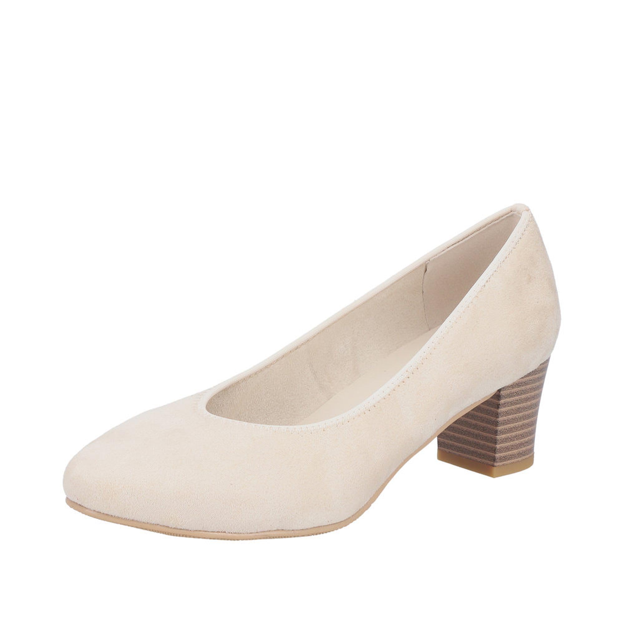 Rieker Damen Pumps mit runder Zehenform und Blockabsatz 44650, Größe:41 EU, Farbe:Beige