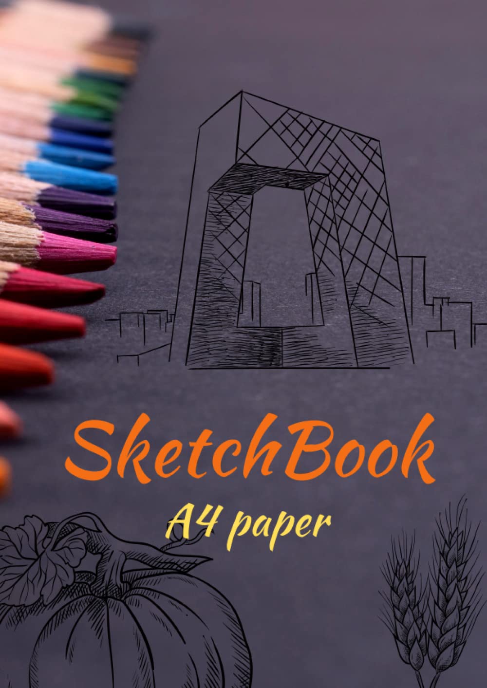 Sketch Book A4 Paper, 150 blank pages of 8,27 x 11,69 inches, Sketch Pad for Drawing, Sketching, Writing or Doodling,