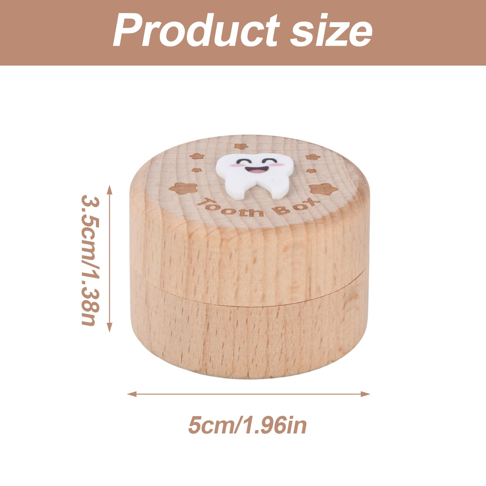 Caja de Dientes de Leche de Madera, Caja Dientes de Leche Niño, Caja de Dientes, Ideal Como Regalo de Bautizo y Cumpleaños, Regalo para Nuevos Padres