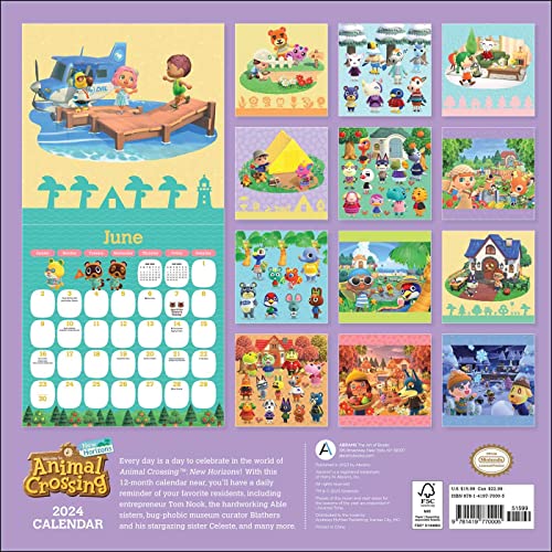 Animal Crossing: New Horizons 2024 Wall Calendar