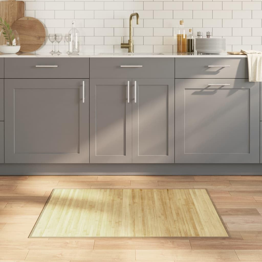 Tapis en bambou imperméable 70x100 cm avec envers antidérapant