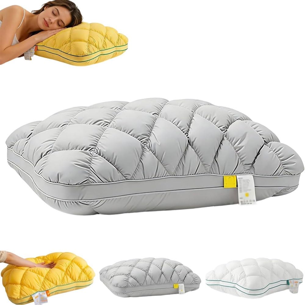 RAGOPILEN Pillow, Pineapple Down Alternative Pillow for Side Back Sleepers Multicolor 48x74cm(Classic Gray)