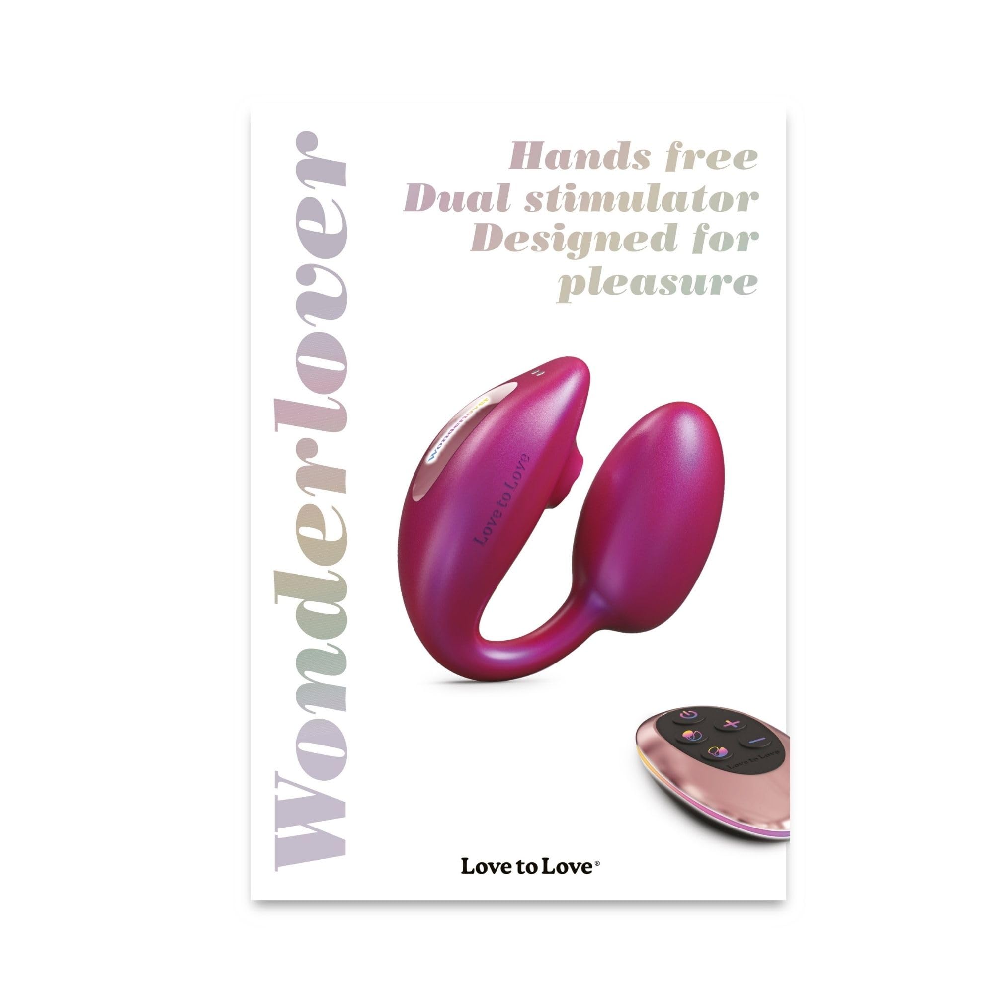 Love to Love Wonderlover – Sex toy ovetto vibrante con telecomando a distanza, doppia stimolazione clitoride & punto G, tecnologia flapping, 9 modalità, impermeabile, utilizzo a mani libere