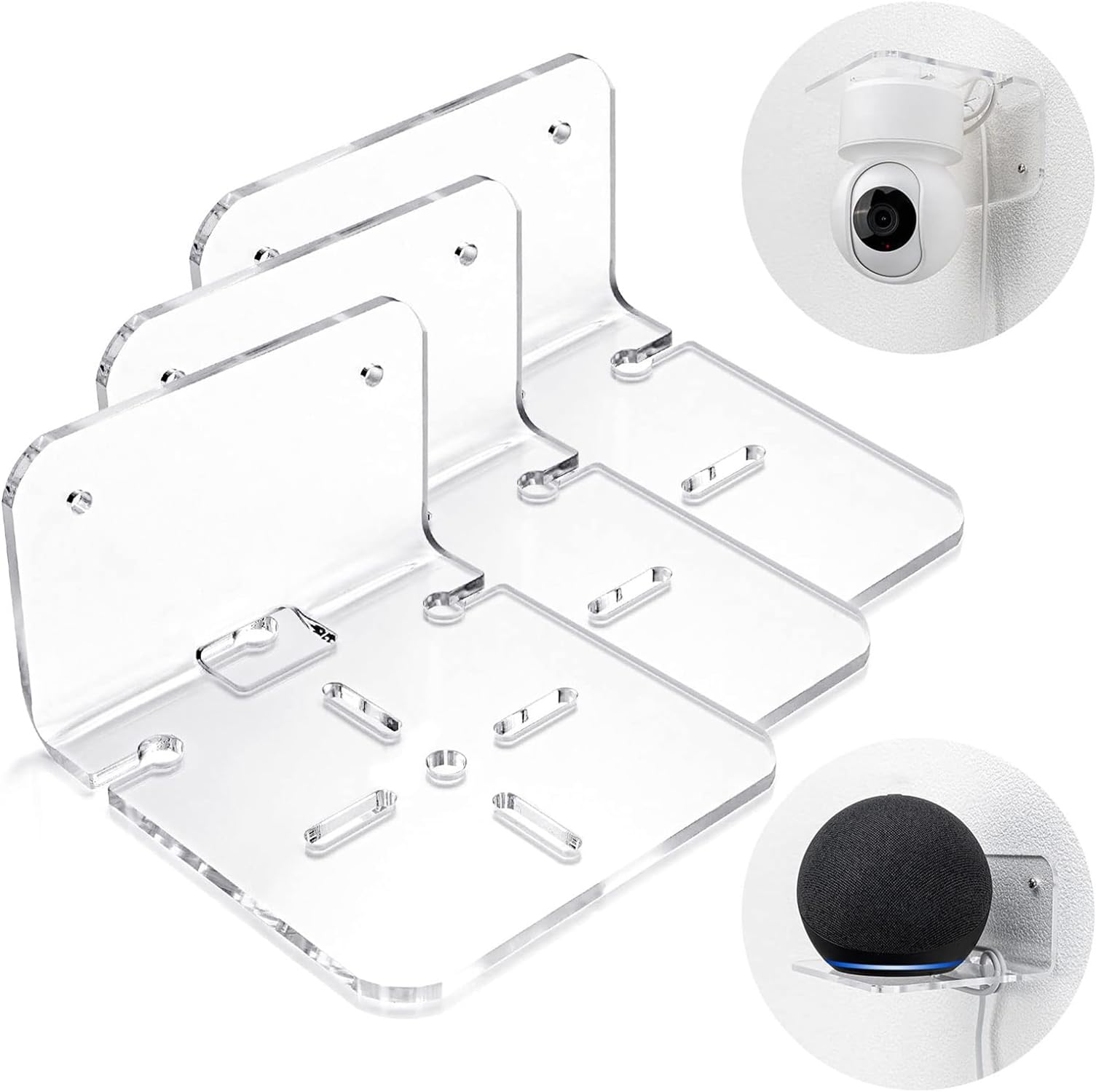 Parikshit Sublimarion 2 Pcs CCTV Camera Stand Holder Wall Mount for CCTV Security WiFi Camera Home Outdoor Indoor Office Shop Pack of 2 (4 Holes) (B0CTXCRYQZ) Amazon Price History, Amazon Price Tracker