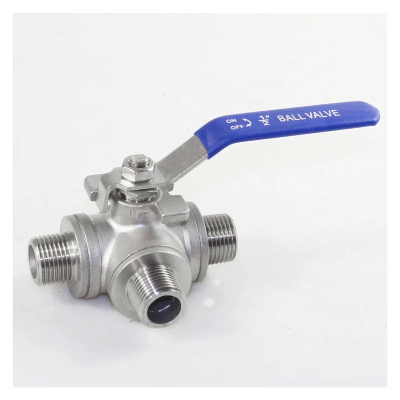 1/2" 3/4" B/S/P filettatura maschio valvola a sfera a 3 vie in acciaio inox 304 maniglia valvola valvole a sfera porta LT(3/4",L Type)