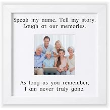 THYGIFTREE Sympathy Gifts for Loss of Dad Mom - Memorial Picture Frame for Family Reunion - As Long As You Remember Bereavement Gift - Speak My Name Thanksgiving Remembrance Decor for Home
