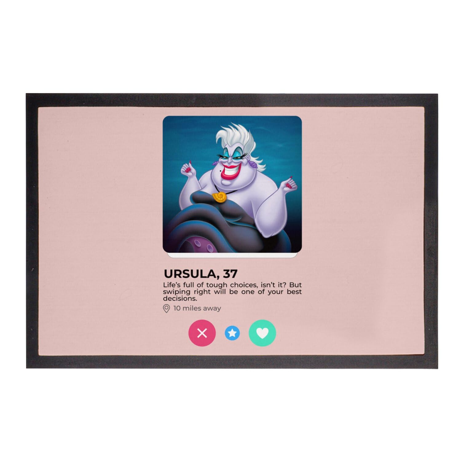 Paillasson rose Ursula Mermaid 75x50cm pour entrée tendance