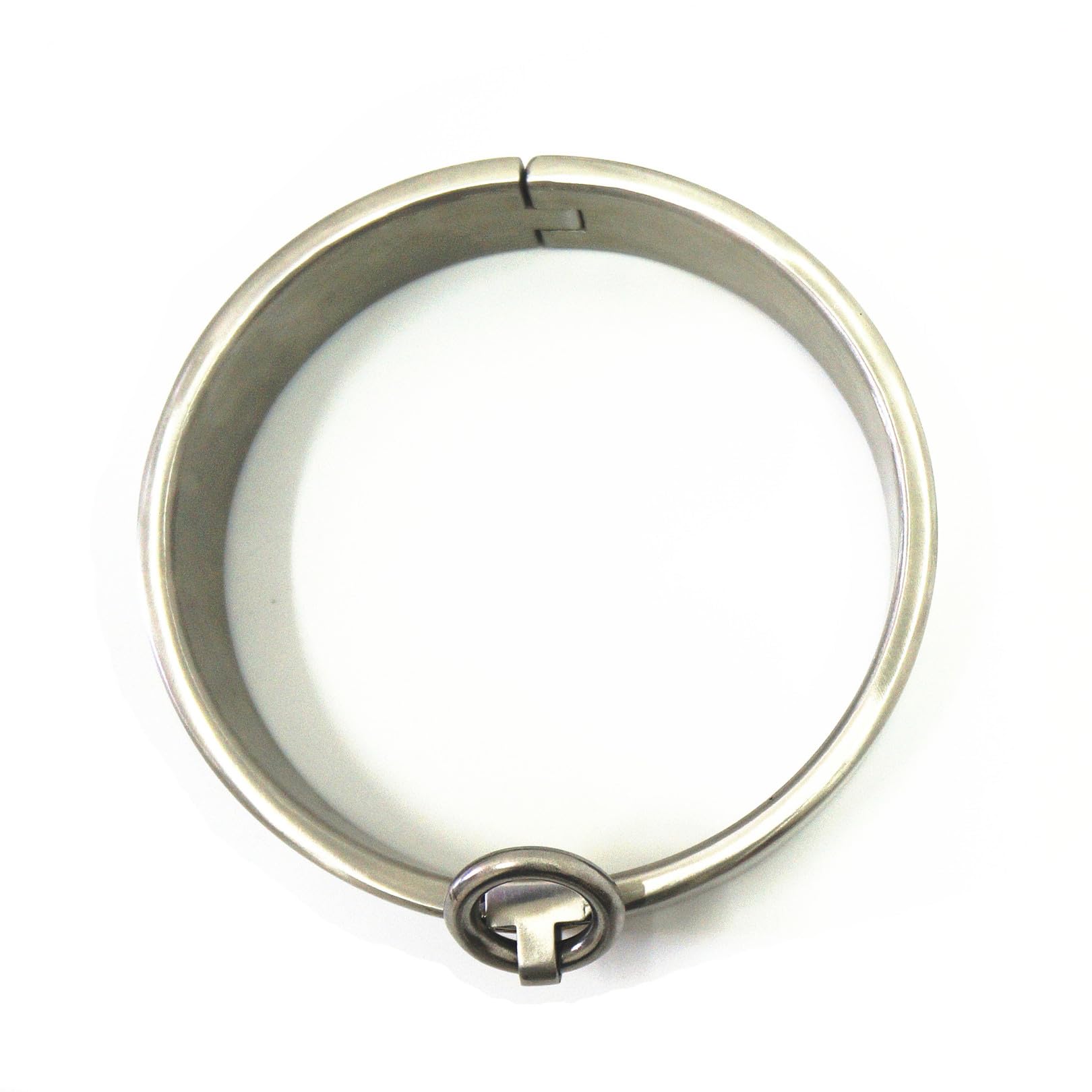 Collar con candado de acero inoxidable Bondage BDSM - Collar de collar BDSM Bondage de metal for sujeción del cuello sexual con herramienta de sujeción con junta tórica for parejas(13.5cm)
