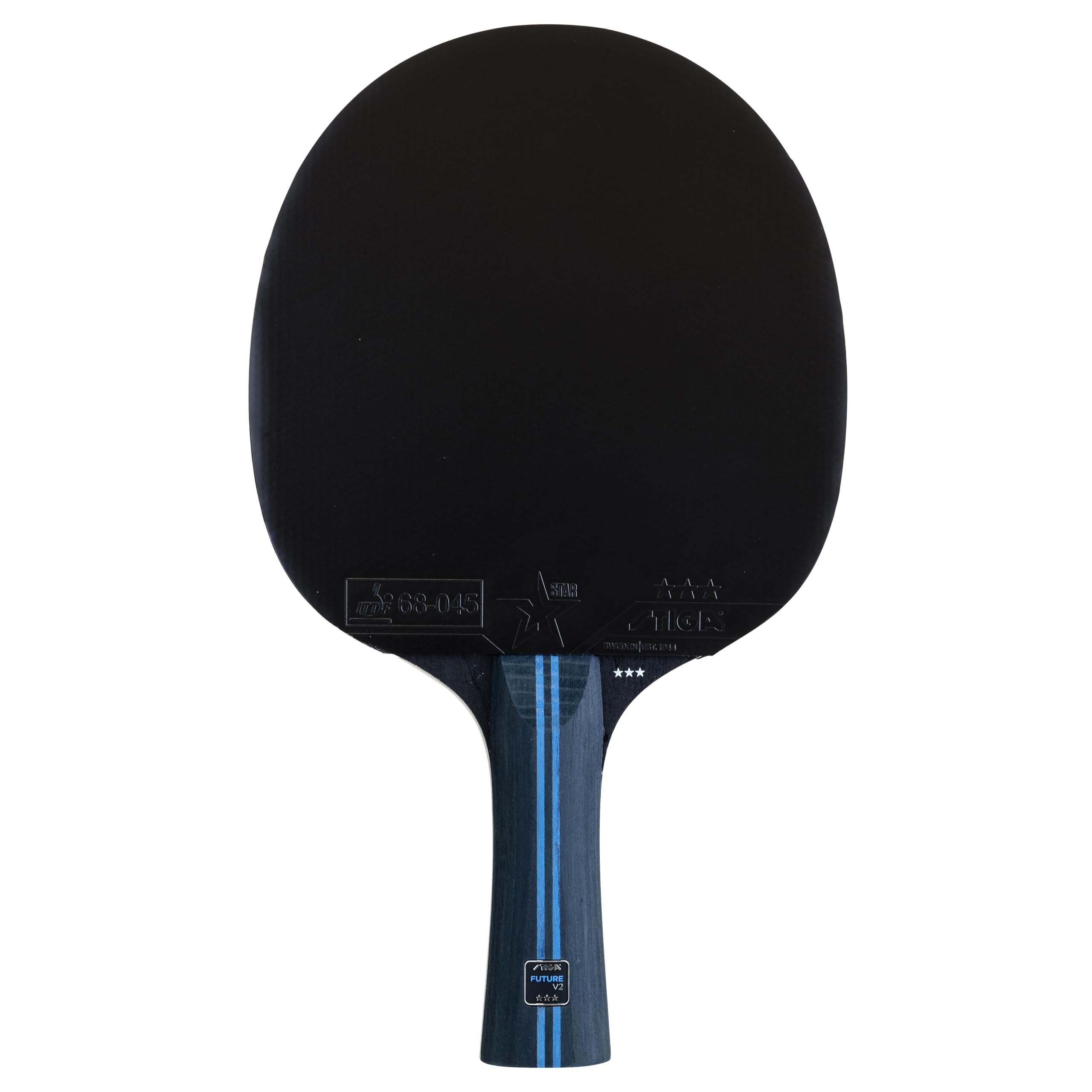 STIGA Raquette de Tennis de Table Future V2 – Raquette 3 Étoiles Offensif, Bois 5 Plis, Manche Concave, WRB Technologie, Revêtement ITTF Star 3, Mousse 2,0 mm