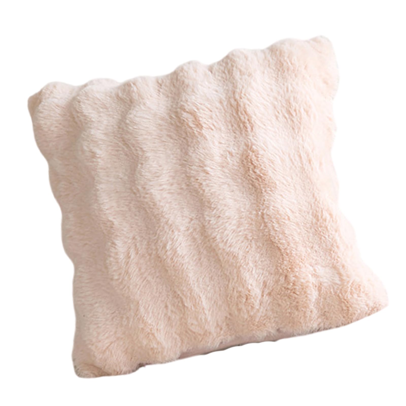 Xinsheinelry Luxurious Faux Furs Pillowcase, 3D Soft Plushes Bubble Fleece Sofa Cushions Cover Bedroom Accessory NonShedding