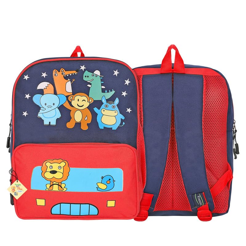 Image of Frantic Soft Cartoon Design Animal Velvet Plush School Backpack Bag For 2 To 5 Years Boys Girls Nursery Preschool Picnic Carry Travelling Bags