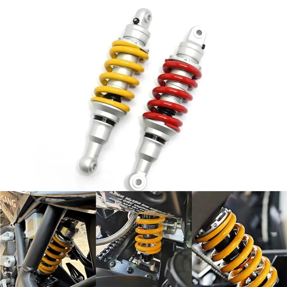 1 szt. Uniwersalny motocykl 285MM Regulowany tylny amortyzator Olej Gaz Mieszanie dla tylnego zawieszenia amortyzatora(Red)