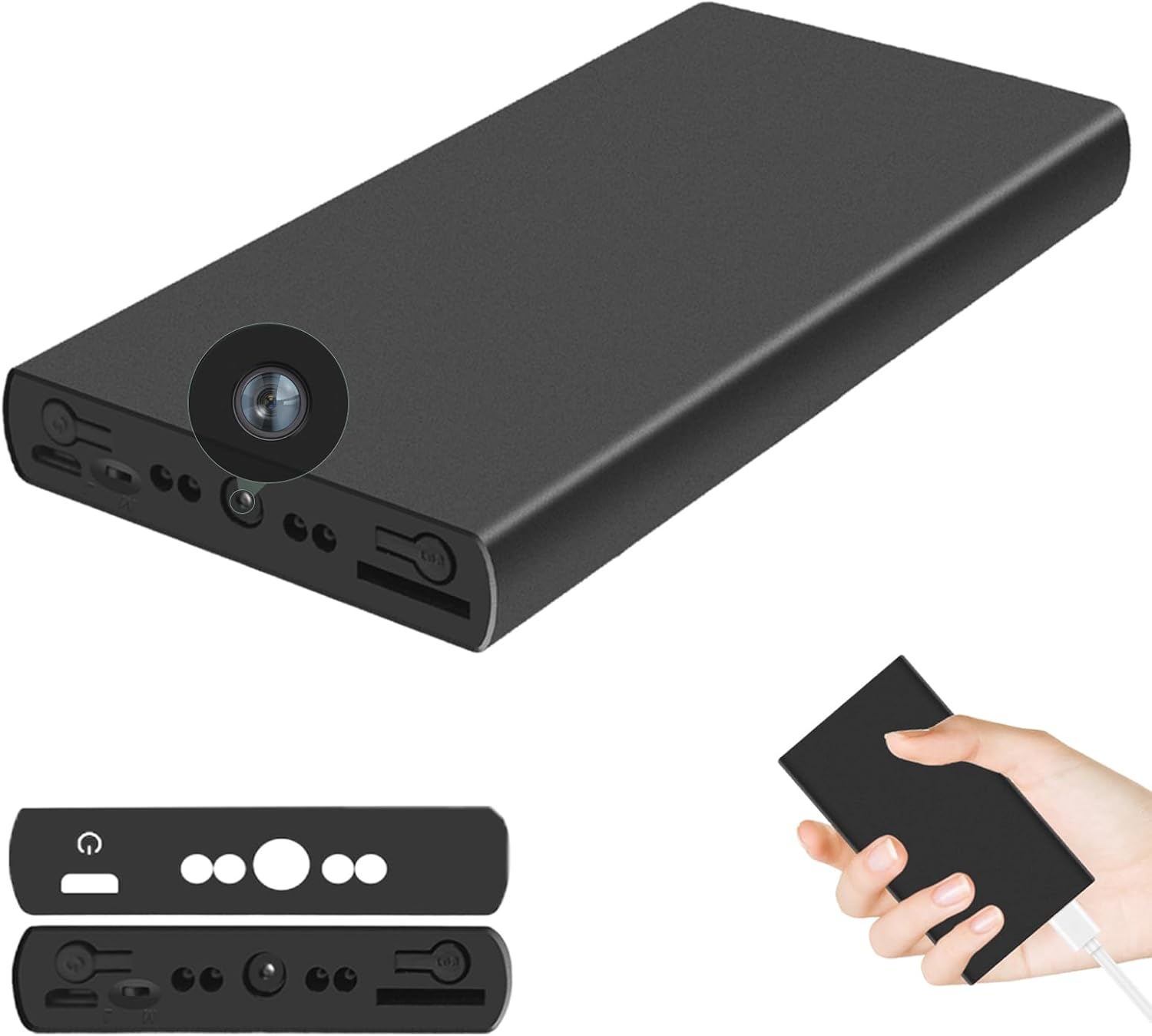 Spy Camera Hidden Camera No WiFi Needed Nanny Cam Portable 20 Hours Continuous Mini Cameras for Home Security with Night Vision Motion Detection Gravity Sensor 1080P HD No Audio