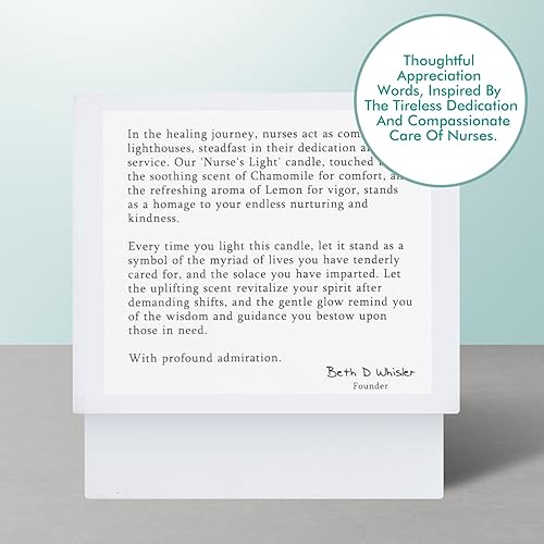 Miniatura 6 de Vela ligera para enfermeras, regalos de enfermera para mujeres, regalo de agradecimiento para enfermera, manzanilla reconfortante y limón vigoroso,