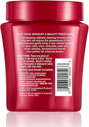 Miniatura 7 de CONNOISSEURS - Limpiador de joyas Premium Edition, tamaño de 9.6onzas. Elige entre nuestros limpiadores para joyas finas, joyas delicadas o joyería