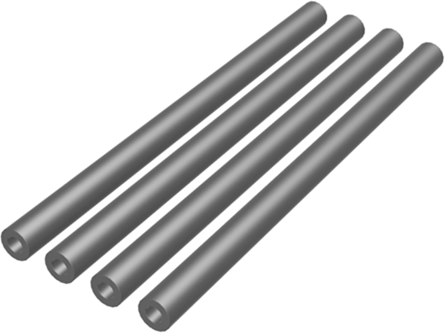 1/2" OD x 1/4" ID x 8" Long Steel Tube/Spacer (4 Pack) Metal Spacers Online Seamless Round Tubes/Spacers – Industrial Metal Tubing for DIY, Cutting, Welding, & Repairs Fits Screws and Bolts 1/4” or M6