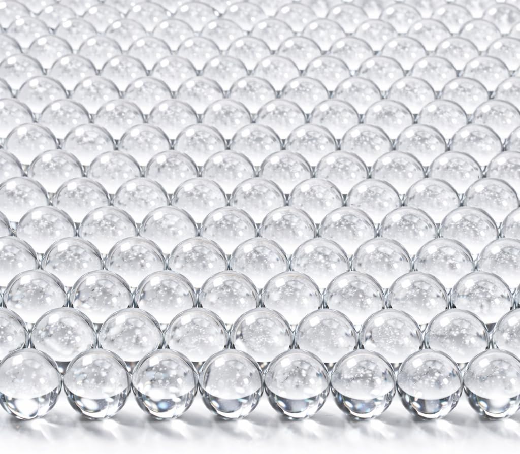 Sukh 190 Pcs Clear Marbles for Vase Filler - Small Round Glass Beads 0.39In Transparent Glass Marbles for Vases,Aquariums,Home Decoration,Games,1LB