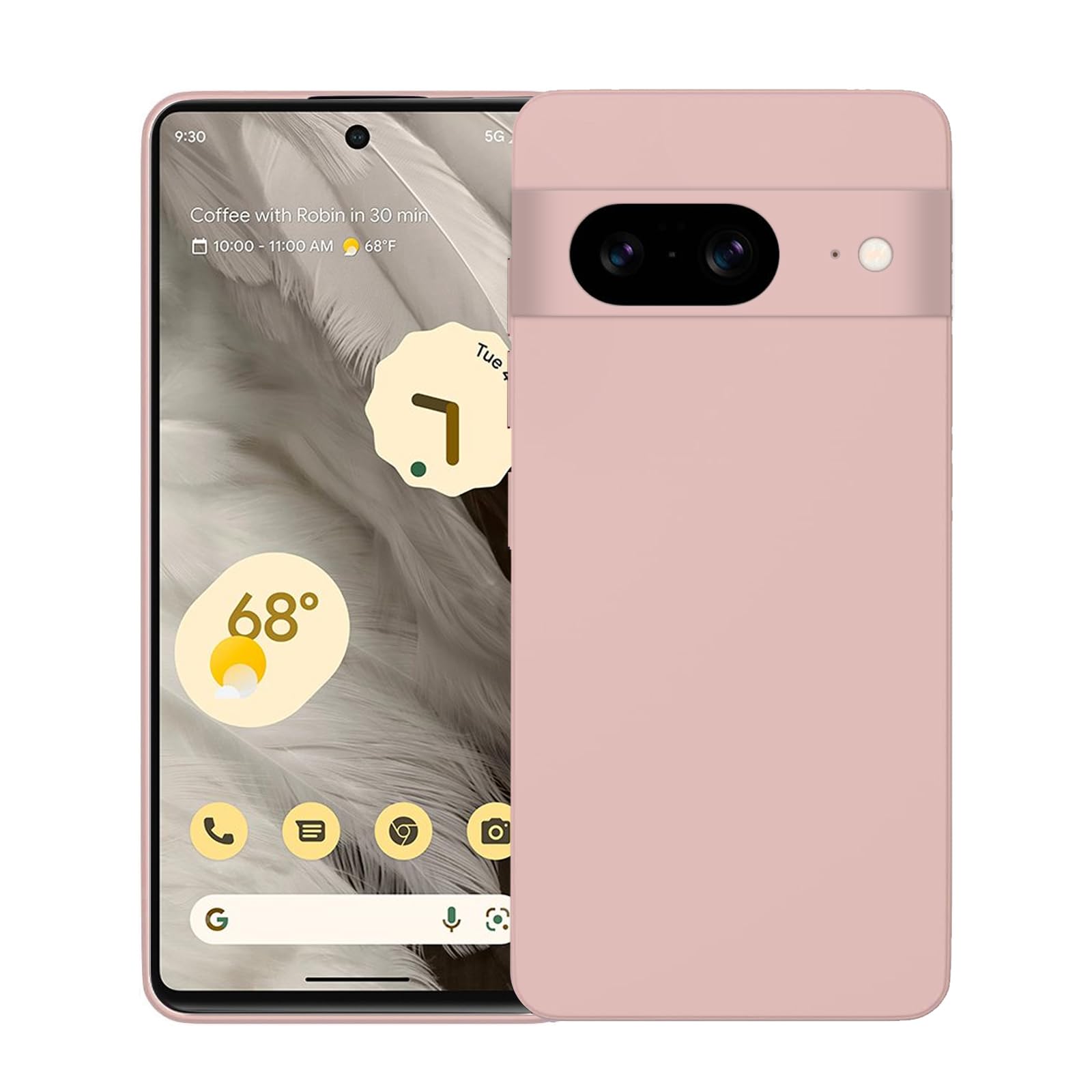 Slim Fit Phone Case Cover for Google Pixel 7,Silicone Cover with Camera Protection, Flexible Soft Interior (Pink, for Pixel 7)