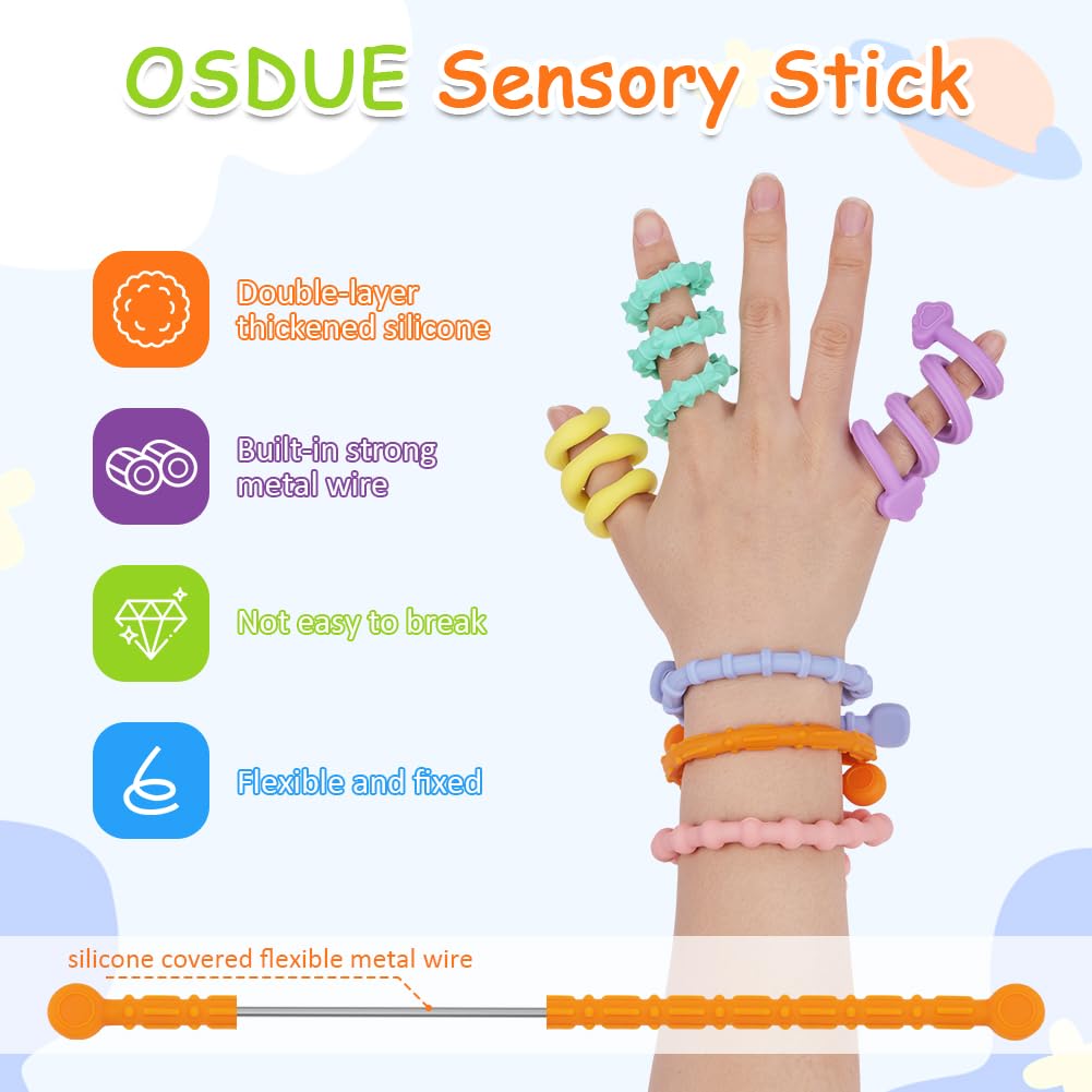 OSDUE Silicone Fidget Toys Sensory Stick - Image 3