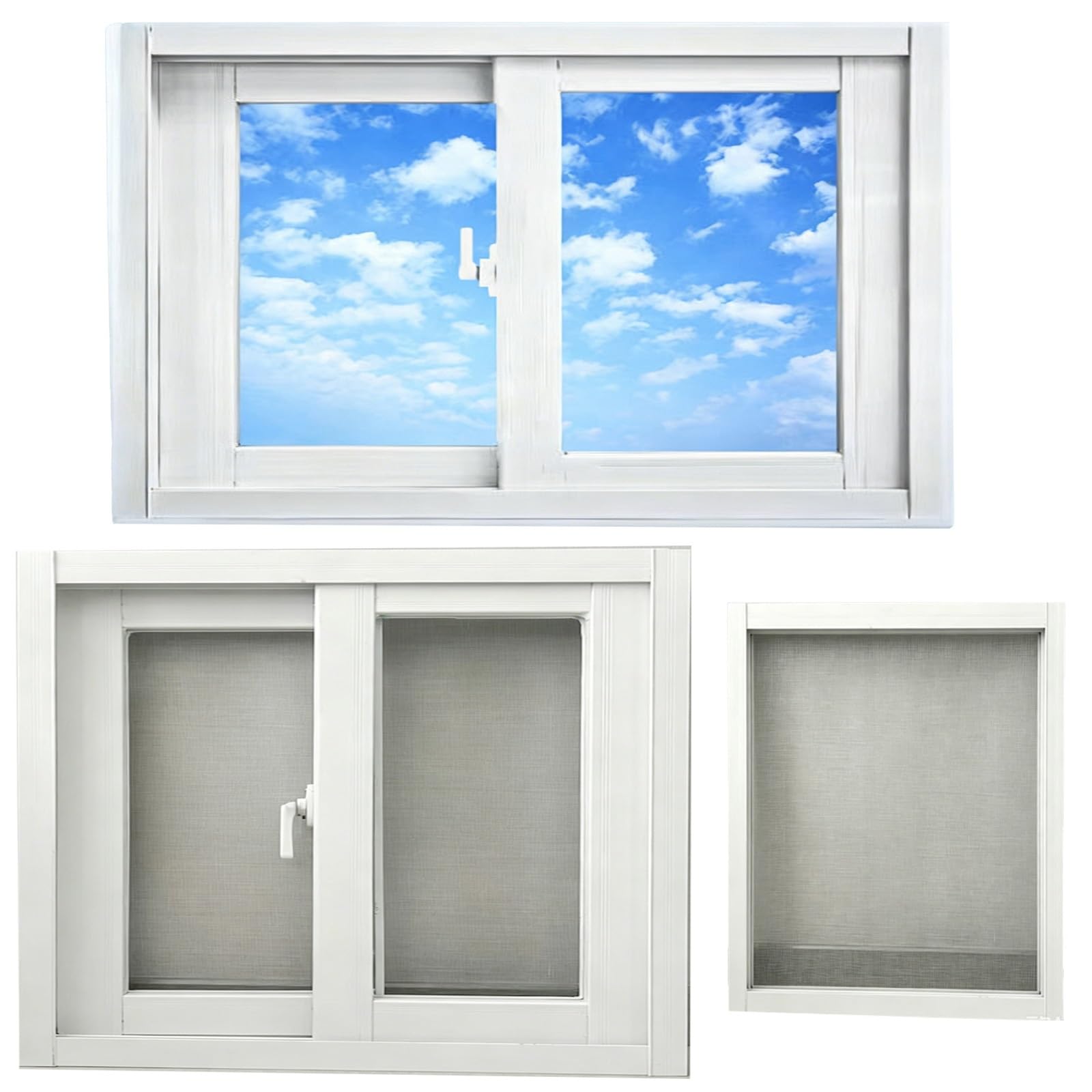 Ventana corrediza con marco de aluminio antioxidante y doble vidrio de alta densidad
