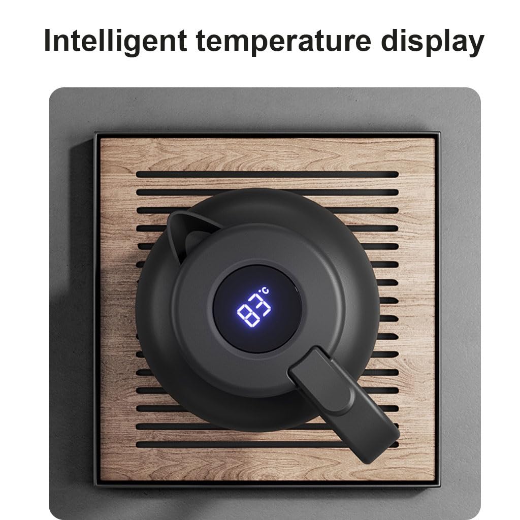 Tetera térmica aislante, cafetera de acero inoxidable de doble pared con botón de presión, jarra de líquido caliente de 1,5 L para café y té