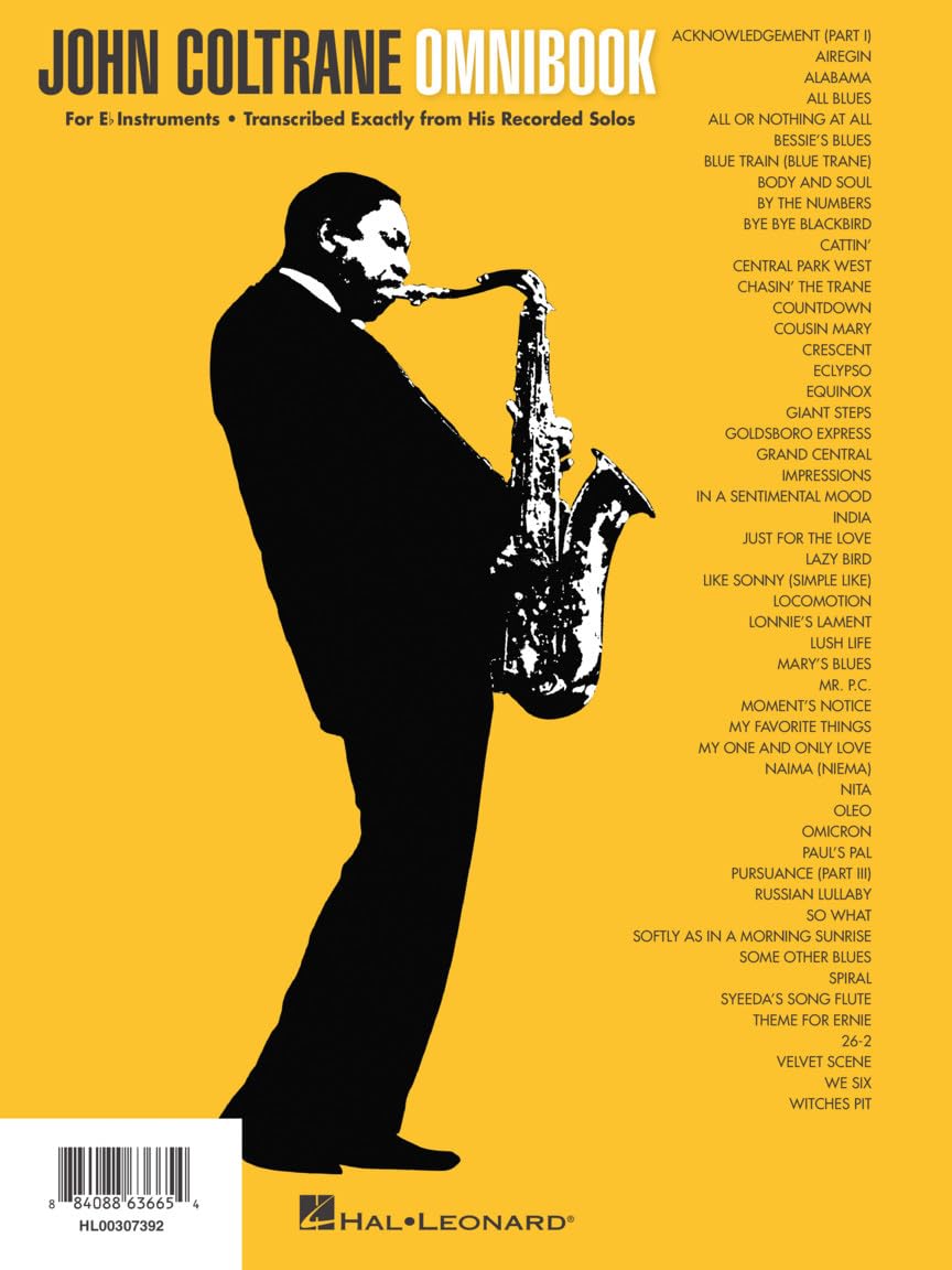 John Coltrane Omnibook for E-flat Instruments - Alto Saxophone, Baritone Sax