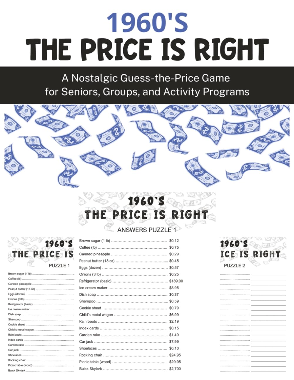 The Price Is Right: 1960s Senior Activity Book — 380 Items to Guess the Price: A Nostalgic Guess-the-Price Game for Seniors, Groups, and Activity Programs
