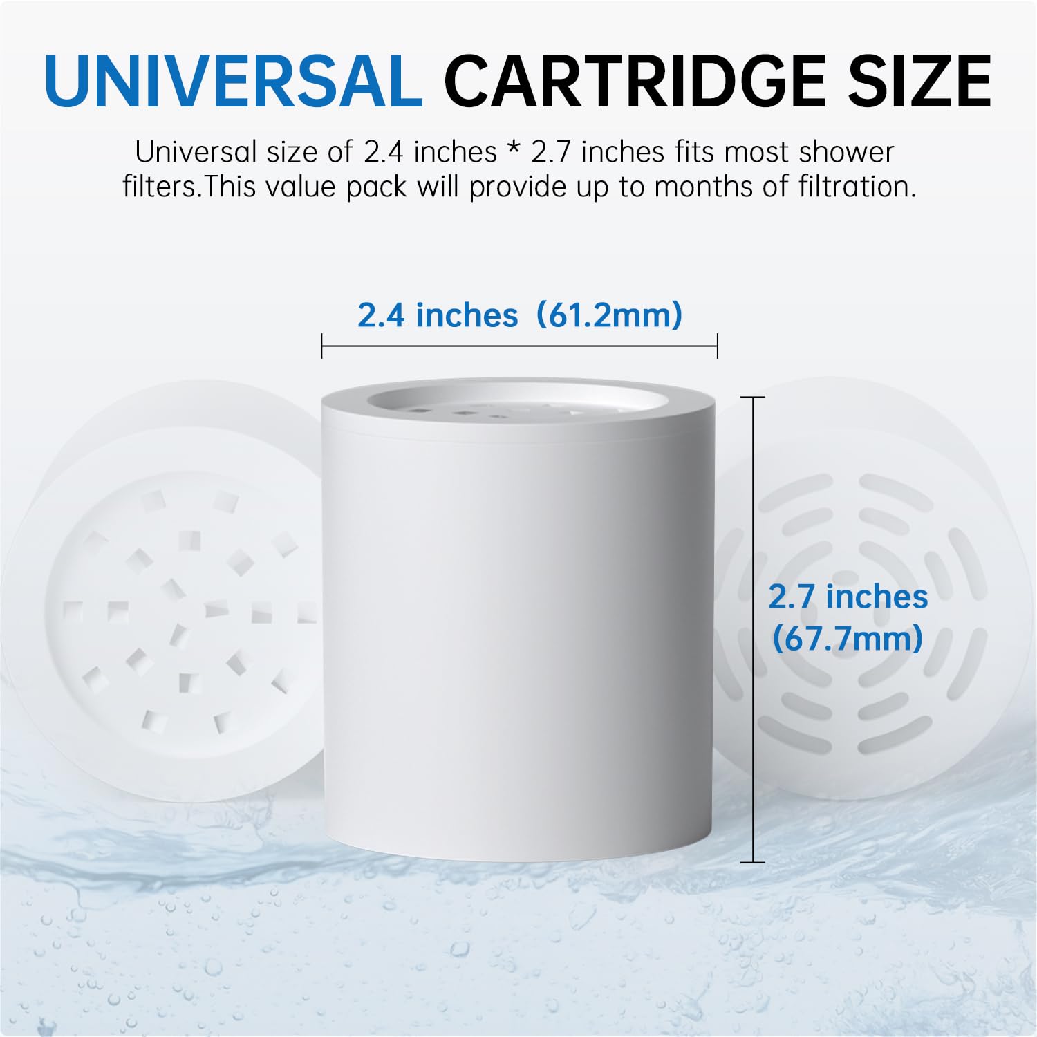 G-Promise Confezione da 3 cartucce di ricambio per filtro doccia a 15 fasi, filtro doccia per acqua dura, universalmente compatibile con qualsiasi design simile, addolcitore d'acqua per doccia ad alto