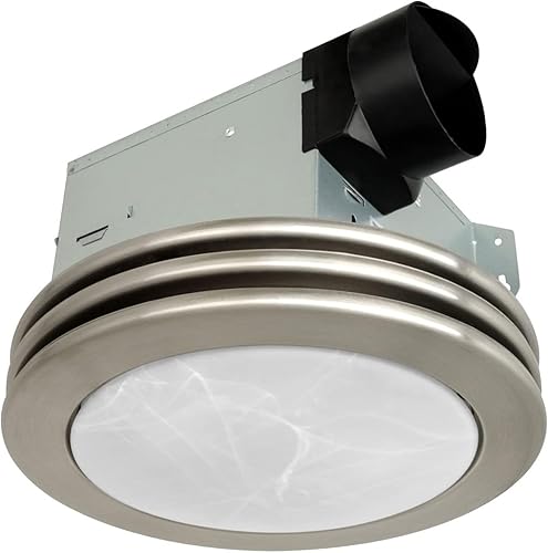 Akicon Ventilador de escape con luz, ultra silencioso de 80 CFM 2.0 Sones Ventilación Ventilador de baño con luz, luz LED seleccionable de 3000