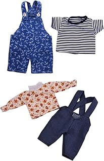 CORHAD 2 Conjuntos De Roupas De Boneca Para Meninas Bonecas Americanas Mini Bonecas Acessórios Para Meninas Macacão Para Meninas De Boneca Decoração Macacão De Boneca De