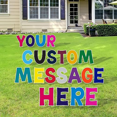 Personalized Yard Letters & Numbers 22.75 Custom Name Lawn Sign Set with Stakes Waterproof Reusable Outdoor Decorations by VictoryStore (4)