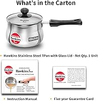 Vista 7 de Hawkins Tpan de acero inoxidable de 1.5L con tapa de cristal