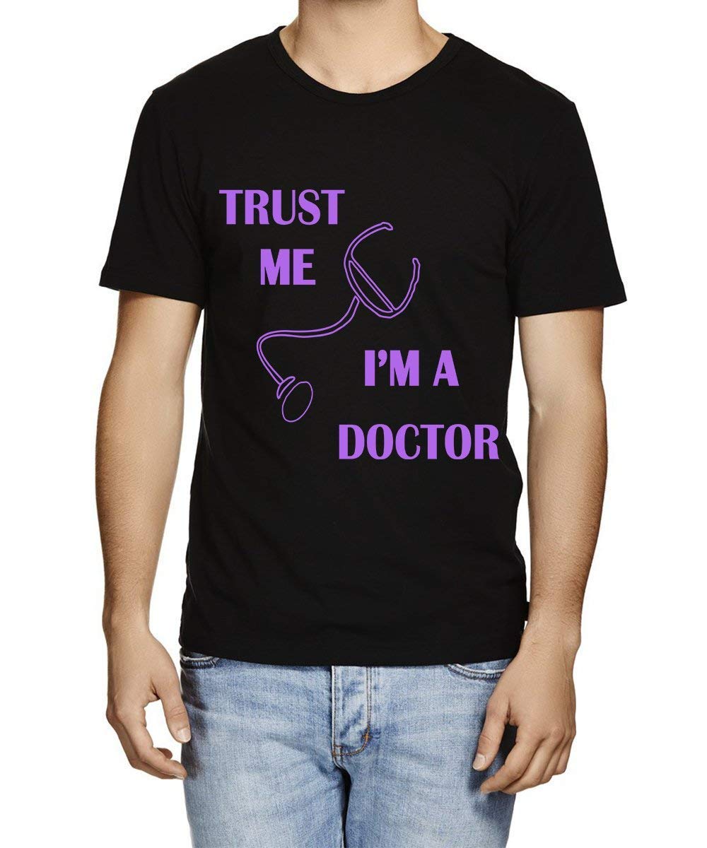 Double F Round Neck Half Sleeve Trust ME I M A Doctor Printed T-Shirts