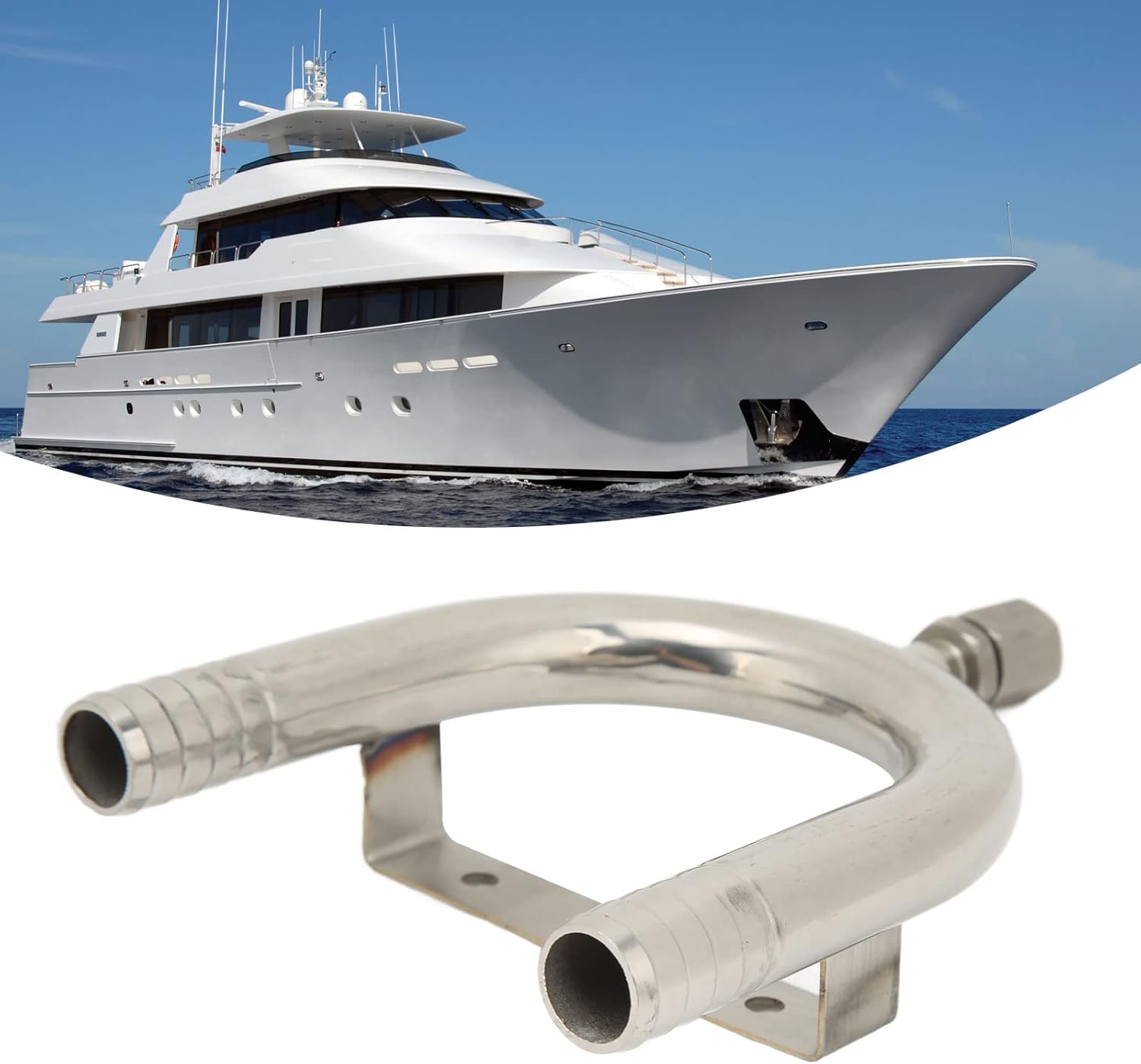 Vent Ring, 19.6mm Siphon Vent Ring & Siphon Break Vent, 316 Stainless Steel Polished, for RV Sewer Hose Bracket Mounting, Boat Yacht Marine Plumbing Hardware