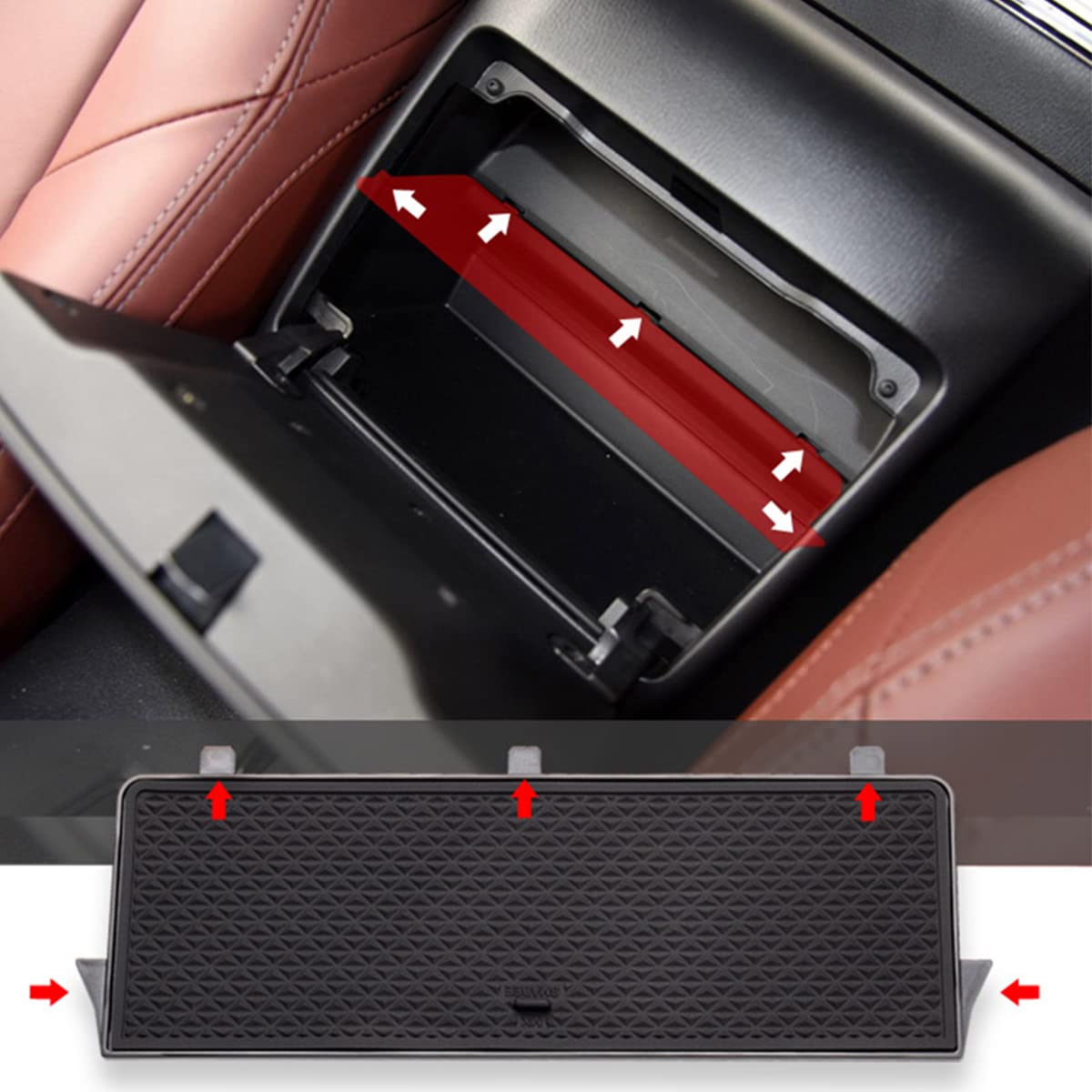 Organisateur Boîte à Gants Miata MX-5 2015-2023 – Étagère Console Centrale ABS Noir – Rangement Pratique & Sur-Mesure